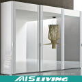 Modern White Auszug Melamin Walk in Kleiderschrank Schrank (AIS-W020)